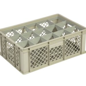 Qubb - Casier à verres 15 comp. 600x400x220mm - ø106mm - ajouré - Qubb -