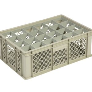 Qubb - Casier à verres 24 comp. 600x400x220mm - ø86mm - ajouré - Qubb -