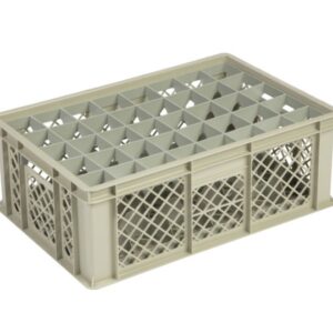 Qubb - Casier à verres 40 comp. 600x400x220mm - ø65mm - ajouré - Qubb -