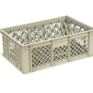 Qubb - Casier à verres 40 comp. 600x400x220mm - ø68mm - ajouré - Qubb -
