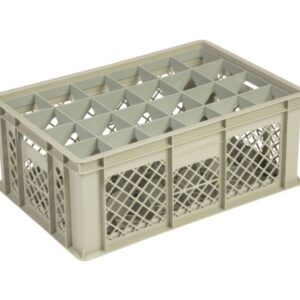 Qubb - Casier à verres 24 comp. 600x400x240mm - ø86mm - ajouré - Qubb -