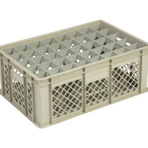 Qubb - Casier à verres 40 comp. 600x400x240mm - ø65mm - ajouré - Qubb -
