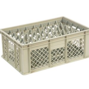Qubb - Casier à verres 40 comp. 600x400x240mm - ø68mm - ajouré - Qubb -