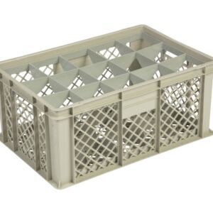 Qubb - Casier à verres 15 comp. 600x400x270mm - ø106mm - ajouré - Qubb -