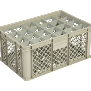 Qubb - Casier à verres 24 comp. 600x400x270mm - ø86mm - ajouré - Qubb -