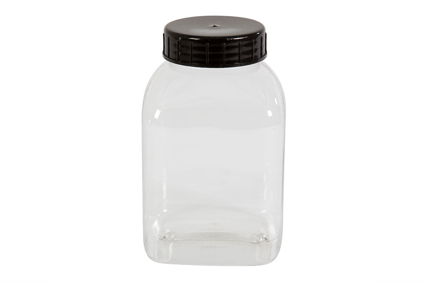 Qubb - Pot carre à large ouverture - 2000ml - serie 310 PVC/petg - Qubb -