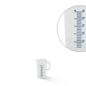 Qubb - Becher gradue - 50 ml - graduation bleue en relief - Qubb -
