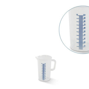 Qubb - Becher gradue - 100 ml - graduation bleue en relief - Qubb -