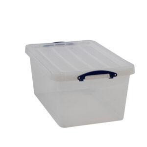 Really Useful Box - Boîte renforcée transparente emboîtable 61l empilable sur - Really Useful Box -