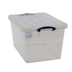 Really Useful Box - Boîte renforcée transparente emboîtable 96l empilable sur - Really Useful Box -