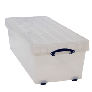 Really Useful Box - Boîte renforcée transparente emboîtable 134l sur roues - Really Useful Box -
