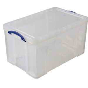 Really Useful Box - Boîte transparente 84l empilable sur le couvercle inclus - Really Useful Box -