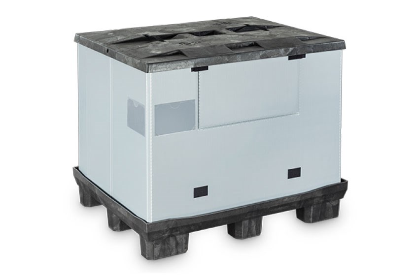Cabka - Sleeve box 875l - 1210x1010x990mm - 9 pieds - avec porte - Cabka -