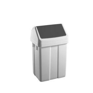 Qubb - Poubelle avec couvercle basculant 12l - 250x200x400mm - Qubb -