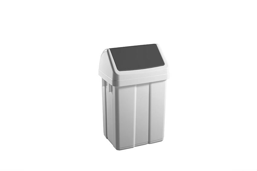 Qubb - Poubelle avec couvercle basculant 12l - 250x200x400mm - Qubb -