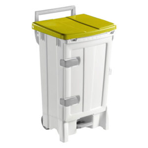 Qubb - Poubelle mobile à pédale & porte - 90 l - sur roues - Qubb -