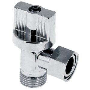 Robinet d'arrêt WC NF 1/4 de tour équerre 12x17 chromé -  - 162927