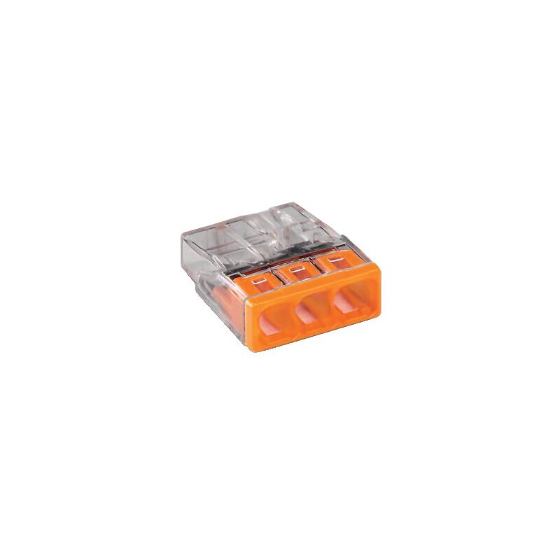 Bornes de connexion automatique 2273 pour fils rigides 2x0,5-2,5 mm² transparent/blanc boîte de 100 pièces - Wago - 458249 – Image 5