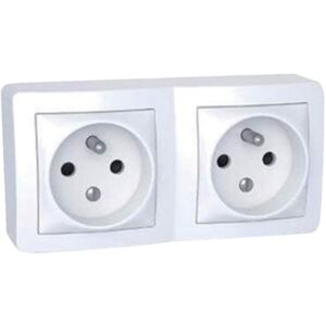 Double prise 2P+T ALREA blanc polaire complet - Schneider - 499234