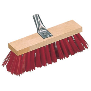Balai de cantonnier monture bois et garniture PVC rouge 2630 - - 104391
