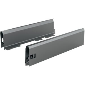 Kit tiroir ArciTech longueur 550 mm - hauteur 126mm - coloris anthracite - livré avec profils, attaches-façade et caches - HETTICH - 424992
