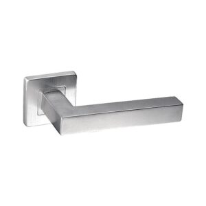 Béquille double carrée droite en inox sur rosace carré Boëdic - LEGALLAIS - 350036