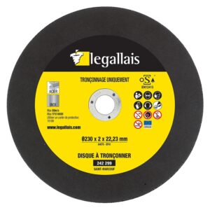 Disques à tronçonner métaux inox plat Saint Marcouf 230x2x22,23 en boîte de 25 - LEGALLAIS - 242299