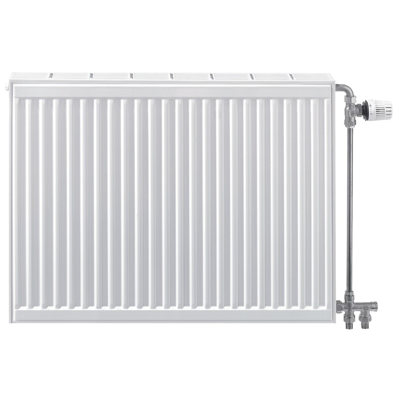 Radiateur eau chaude acier horizontal habillé Compact All In RAL 9016 type 22 H500xL500 747W - STELRAD - 108467