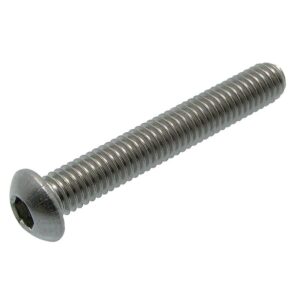 Vis à métaux tête bombée 6 pans creux inox A2 ISO 7380 4x10 mm boîte de 200 vis - ACTON - 344794