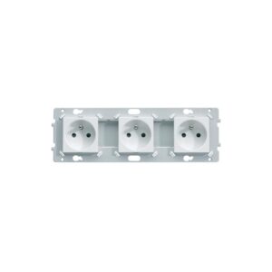 Triple prise de courant 2P+T Essensya blanc - Hager - 624128
