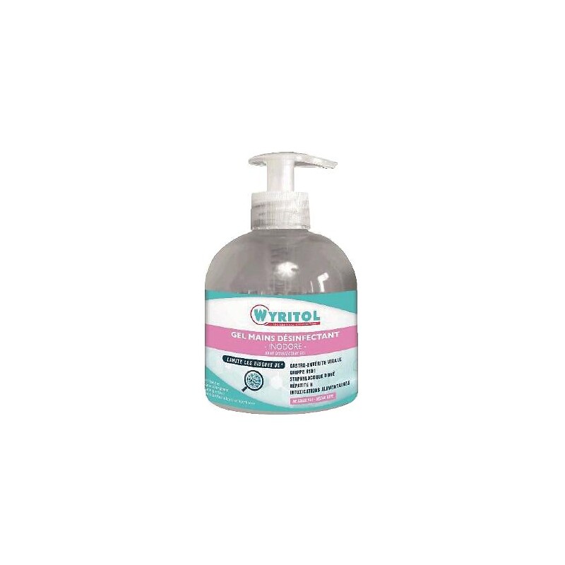 Gel hydro-alcoolique WYRITOL pour la désinfection des mains formule non grasse spécial peaux sensibles bidon de 5 l - - 144741 – Image 3