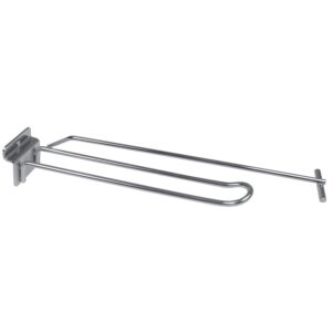 Crochet double avec bras porte-prix pour panneau rainuré, zingué, longueur 250 mm - compatible profil trapèze - BOHNACKER - 498457