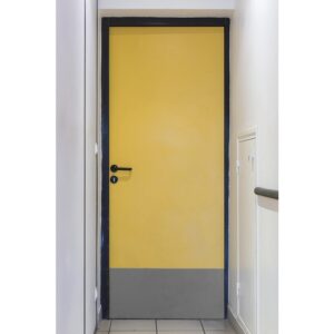 Plaque de protection de bas de porte adhésive, 830 x 350 mm finition gris - WATTELEZ - 612809