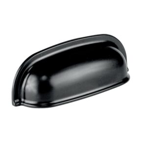 Poignée coquille en ABS - entraxe 64 mm - longueur 88 hauteur 32 profondeur 18 mm - noir mat - Interges - 556453