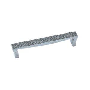 Poignée en zamak Arcade - entraxe 128 mm - finition acier mat vieilli - METAKOR - 467616
