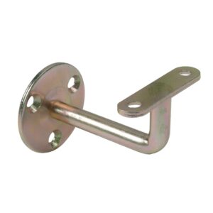 Supports de rampe coudés en acier zingué bichromaté Similaire - sur platine ronde à visser - support de fixation plat - LEGALLAIS - 344149