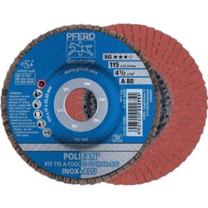 Disque à lamelles plat pff performance alu et inox 125 mm grain60 rouge boîte de 10 - 232934 - PFERD - PFERD - 248327