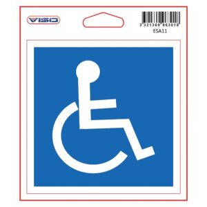 Étiquettes signalétiques adhésives - 115 x 115 mm - Handicapés - VISO - 116125