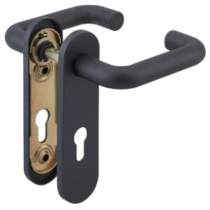 Ensemble double pour serrure de chaufferie version standard clé I entraxe 72 mm carré de 9 mm nylon noir - THIRARD - 567078