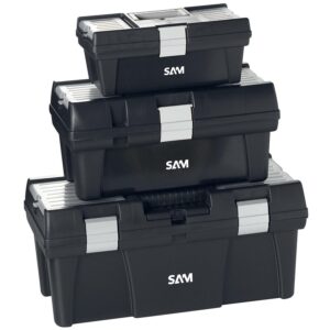 Lot de 3 caisses à outils en PVC - SAM outillage - 476617