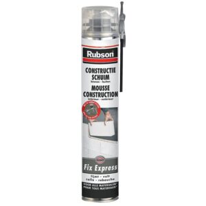 Mousse polyuréthane adhésive construction Fix Express, carton de 12 cartouches de 750 ml - RUBSON - 481727