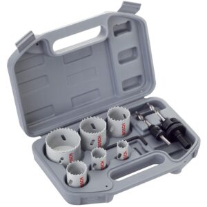 Coffret scies-trépans bimétal électricien, Ø 20, 25, 35, 40, 51 et 68 mm avec 2 adaptateur et foret de centrage - BOSCH - 515950