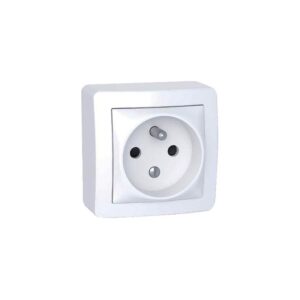 Prise 2P+T ALREA connexion à vis blanc polaire complet - Schneider - 499227