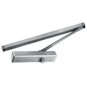 Ferme-porte en applique complet bras à glissière finition argent 1464 T - NORMBAU - 505456