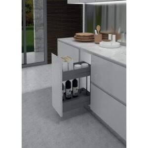 Ferrure pour meuble bas 7102K Ikona - étagères + rangement bouteille - largeur caisson 300 mm - anthracite - INOXA - 122866