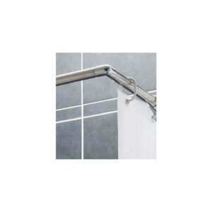 Tringle dia. 25mm pour rideau de douche d'angle ajustable 120/220 cm inox - PRESTO - 466152