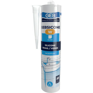 Mastic sanitaire silicone acétique Gebsicone W coloris blanc cartouche 310 ml - GEB - 793053