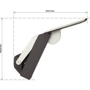 Kit de compas de relevage FREE SPACE - ferrures droite/gauche, caches, H350 à 650 mm - Force H - finition anthracite - KESSEBÖHMER - 623415