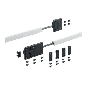 Kit raidisseurs pour portes coulissantes de meubles - en aluminium - pour façade maxi 2600 mm - épaisseur de 16 à 25 mm - HETTICH - 163424