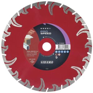 Disque diamant jante segmentée matériaux de construction Pro Speed diamètre 230 mm, épaisseur 2,6 mm, alésage 22,2 mm - SIDAMO - 565447
